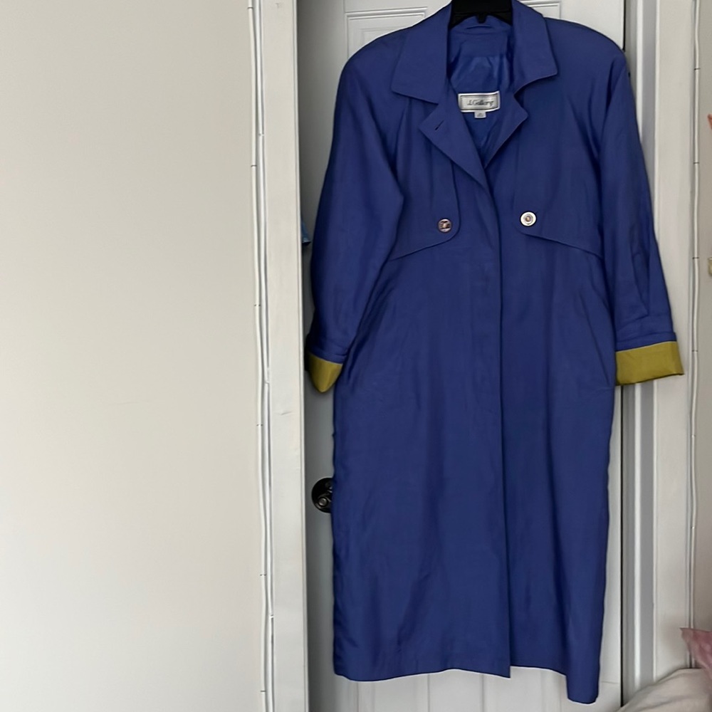 New, beautiful, elegant women trench coat by J.Gallery, smoke free home.